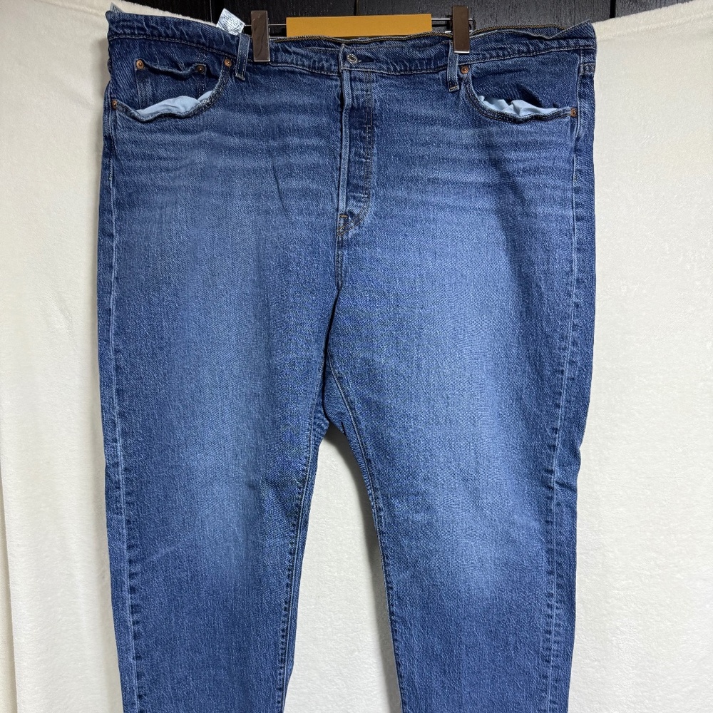 Levi 501 Women's Jeans 24W Original Fit Straight Leg - Worn in Indigo - Red Tab